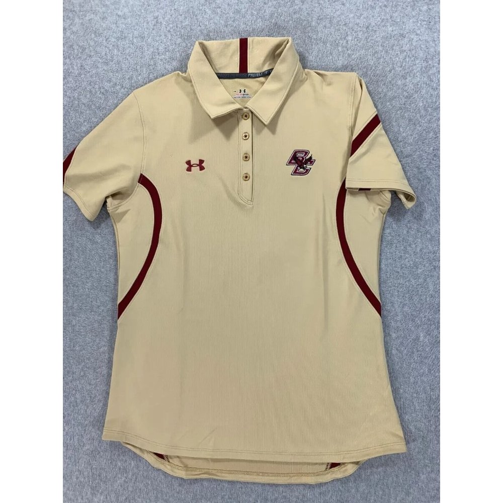 Boston College Eagles Under Armour Campus Polo Shirt (Women's Large) Gold
